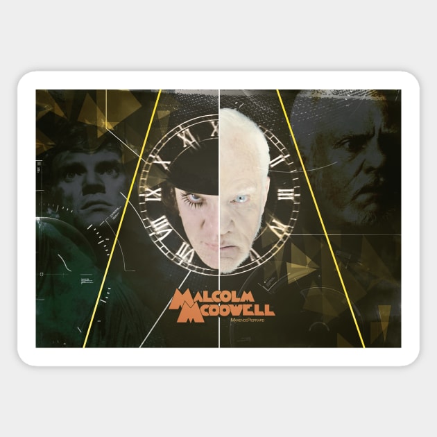 Malcolm McDowell Sticker by MaxencePierrard